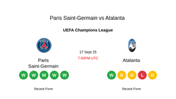 UEFA Champions League Preview And Prediction: Paris Saint-Germain vs Atalanta Betting Tips & Picks September 17, 2025