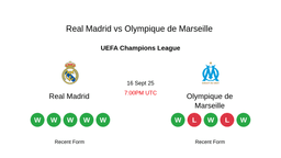 UEFA Champions League Preview And Prediction: Real Madrid vs Olympique de Marseille Betting Tips & Picks September 16, 2025